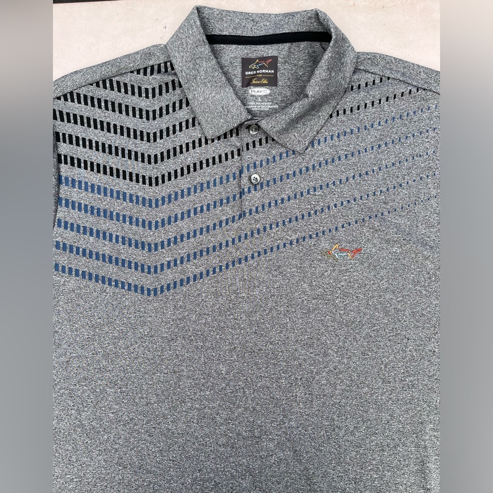 Greg Norman Mens Golf Polo Size L Collared Pullover